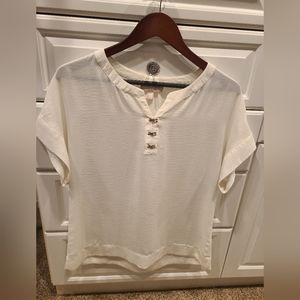 Express short sleeve white blouse